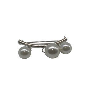 Classic Large White Faux Pearls Safety Pin Brooch Wedding Party Decoration Gift